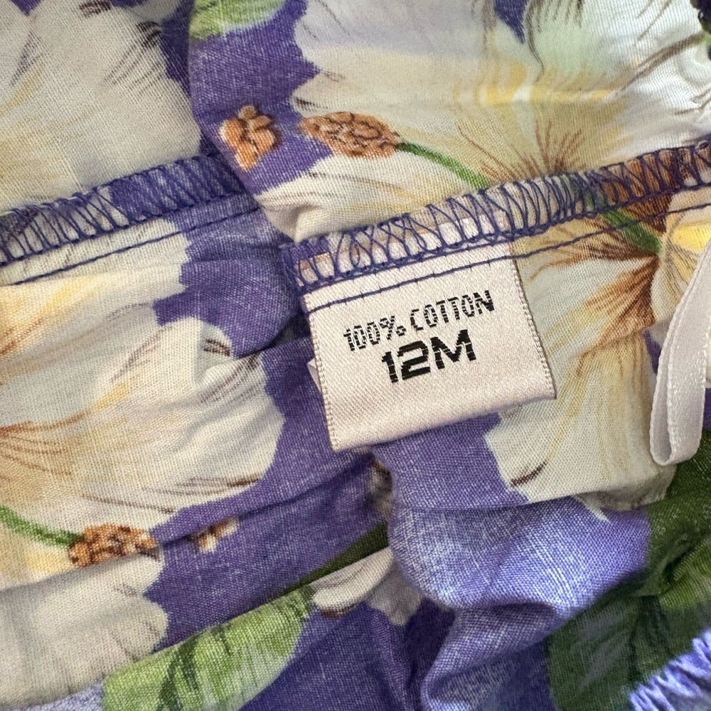 ALOHA Purple Hawaiian print Baby Outfit - Picture 8 of 9